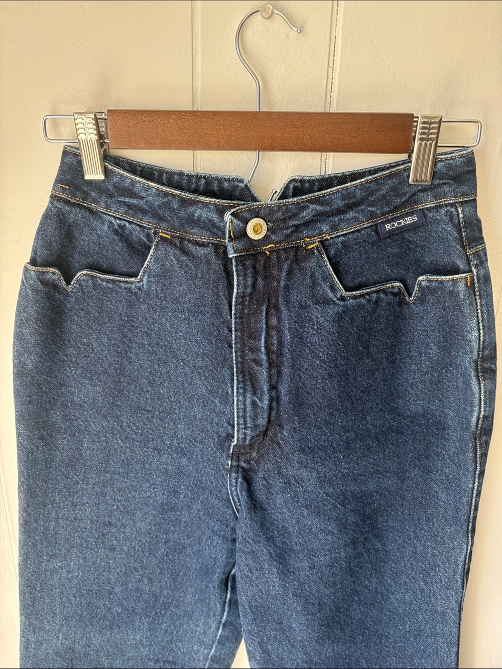 Vintage Rockies Dark Blue High-Rise Denim Jeans
